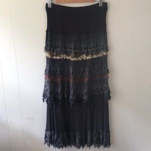 Beautiful Lacy Boho Maxi Skirt - Fall